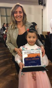 He Jun Li con il Maestro Isabella Chiarotti
