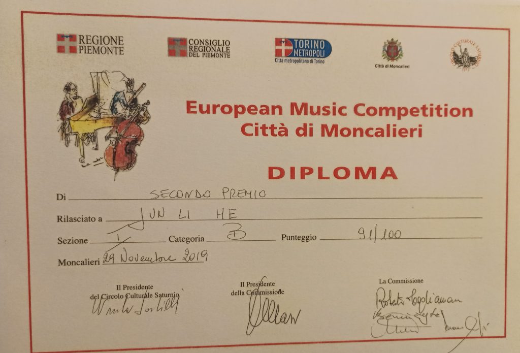 Secondo Premio a Moncalieri