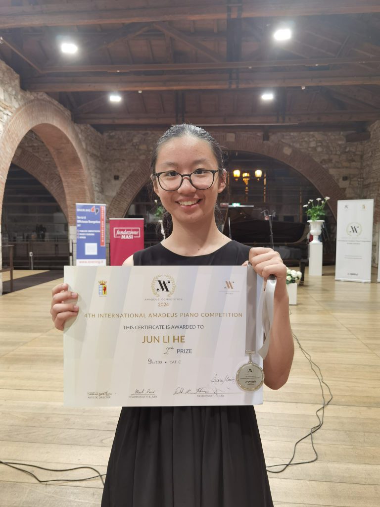 He Jun Li premiata al concorso Amadeus